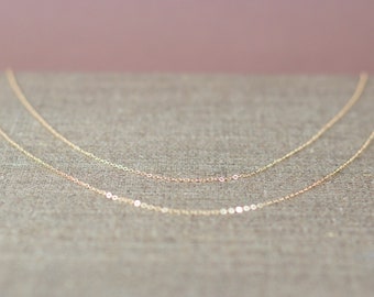 Simple necklace without pendant, gold chain without pendant, subtle necklace in gold, gold chain for women, gift for women