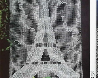 Lace Eiffel Tower white drapery doily crochet