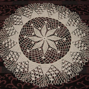 White table placemat centerpiece tablecloth large coaster handmade crochet image 1