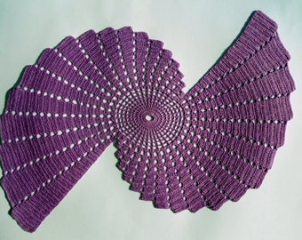 Purple Spiral Lace Doily Cover Coaster Handmade crochet