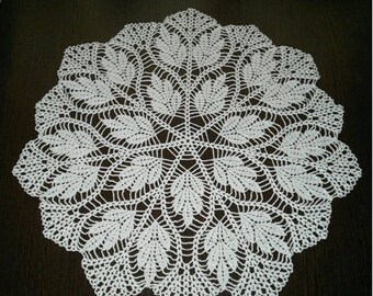 White table placemat centerpiece tablecloth large coaster handmade crochet