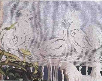 Lace hens white drapery doily crochet