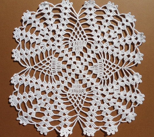 White Table Doily Coaster Handmade Crochet - Etsy