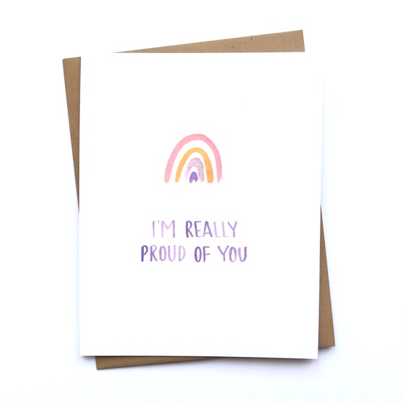 Proud of You Card Etsy