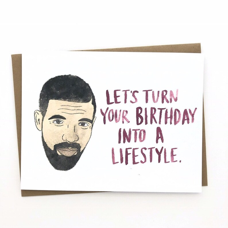 Drake Birthday Card Etsy