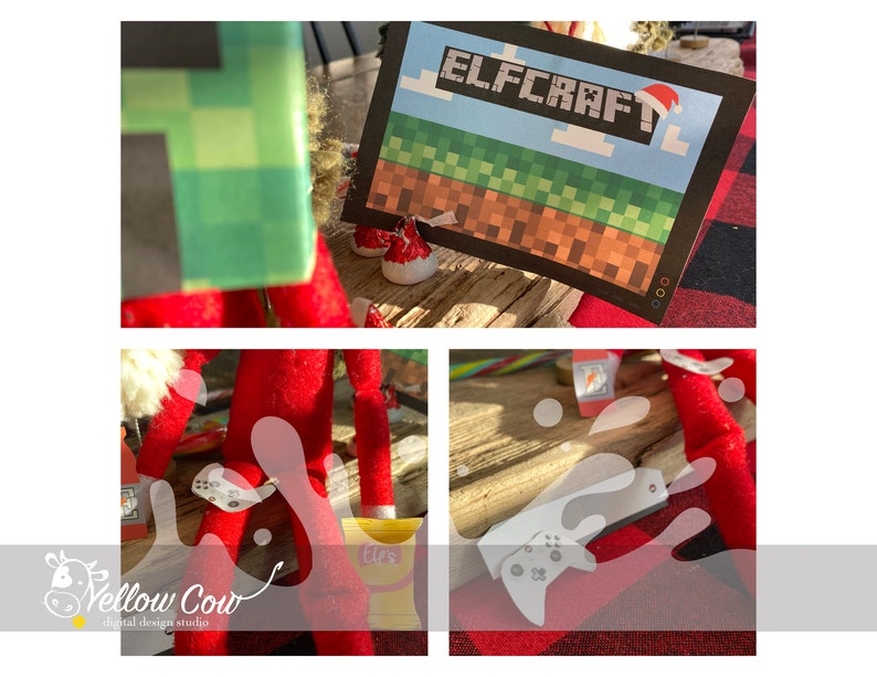 Elf on the Shelf Printable Minecraft/Elfcraft props | Etsy