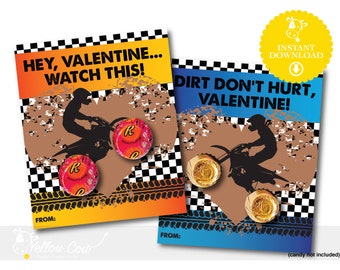 Motocross Dirt Bike Valentines, Dirt Bike Valentine Karten, Sofort Download, Motocross Valentines, Boys Valentines, Motocross Racing Valentines