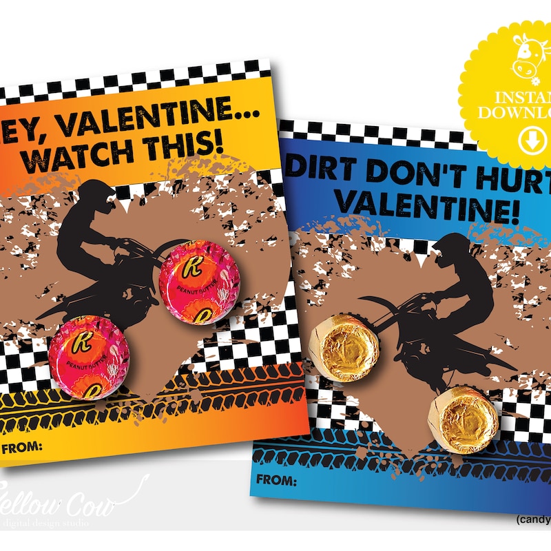 Dirt Bike Valentine - Etsy