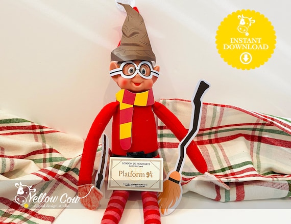 Printable Wizard Elf Props,easy DIY Elf Magic,sorting Hat Scarf