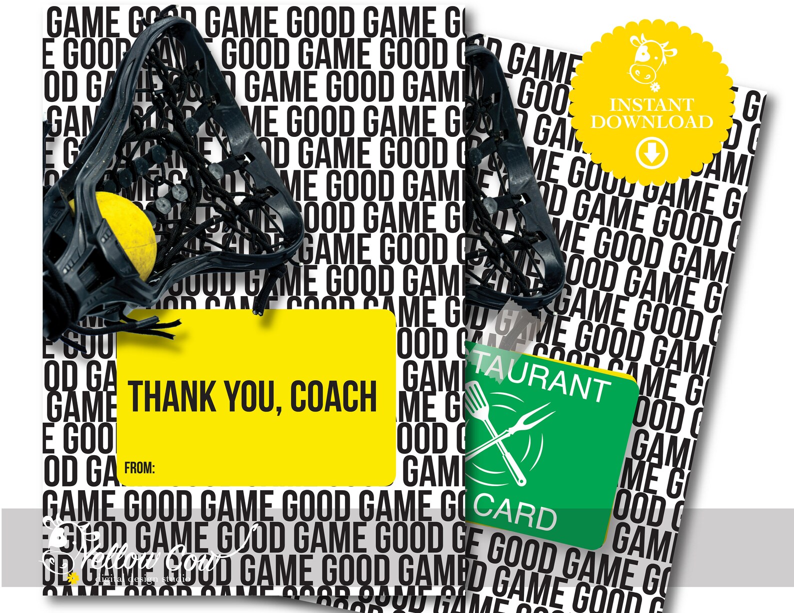Printable Lacrosse Coach Gift Card Holderlax Coach - Etsy