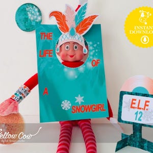 Holiday Elf Printable Kit. The Life of a Snow Elf Props. Instant Download for Busy Moms. Easy DIY Elf Scene. Pop Singer Elf Setup for girls