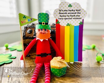 Holiday Elf Printable Kit. Leprechaun Elf Scene. Instant Download for Busy Moms. Easy DIY Elf Props.Christmas Elf Disguise