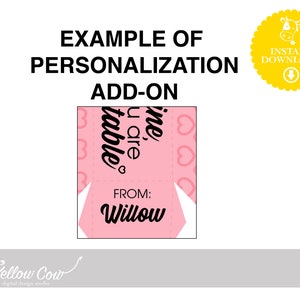Printable Valentine Eraser Favor BoxValentines Day image 3