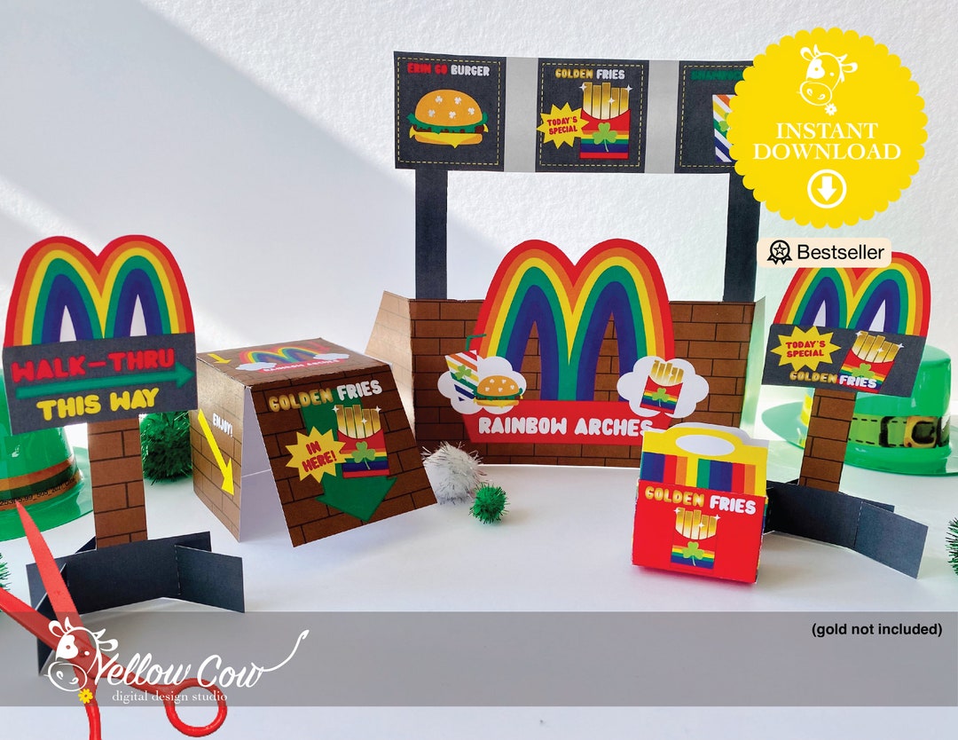 Printable Leprechaun Trap Kitdiy Leprechaun Traprainbow