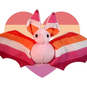 Handmade Community Lesbian Pride Bat Doll - Multiple Colour Options - Made To Order  LGBTQIA gift