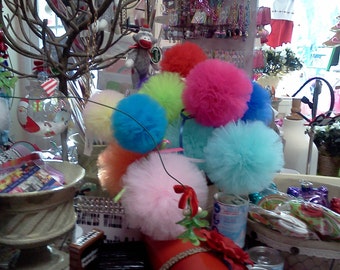 TULLE POM POM wands Fun Gifts for every little girl