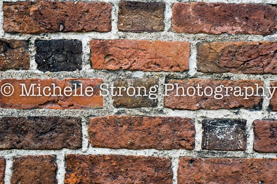 Red Brick Background Brick Backdrop Scrapbooking Orange And Etsy