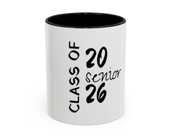 Colorful Class of 2026 Senior Coffee Mug | Graduation Keepsake, Customizable 11/15oz