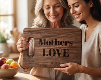 Engraved Mom Keepsake Wooden Cutting Board Personalized Charcuterie Paddle Mom Love Gift Mother Day Gift Custom Kitchen Gift Her Birthday