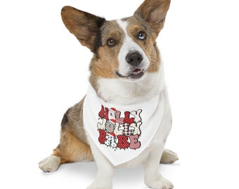 Holly Jolly Babe Dog Bandana Collar: Christmas Pet Gift