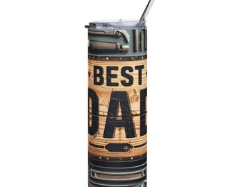 Fathers Day Gift, Best Dad Tools Tumbler, 20oz Stainless Steel Travel Mug for Dad