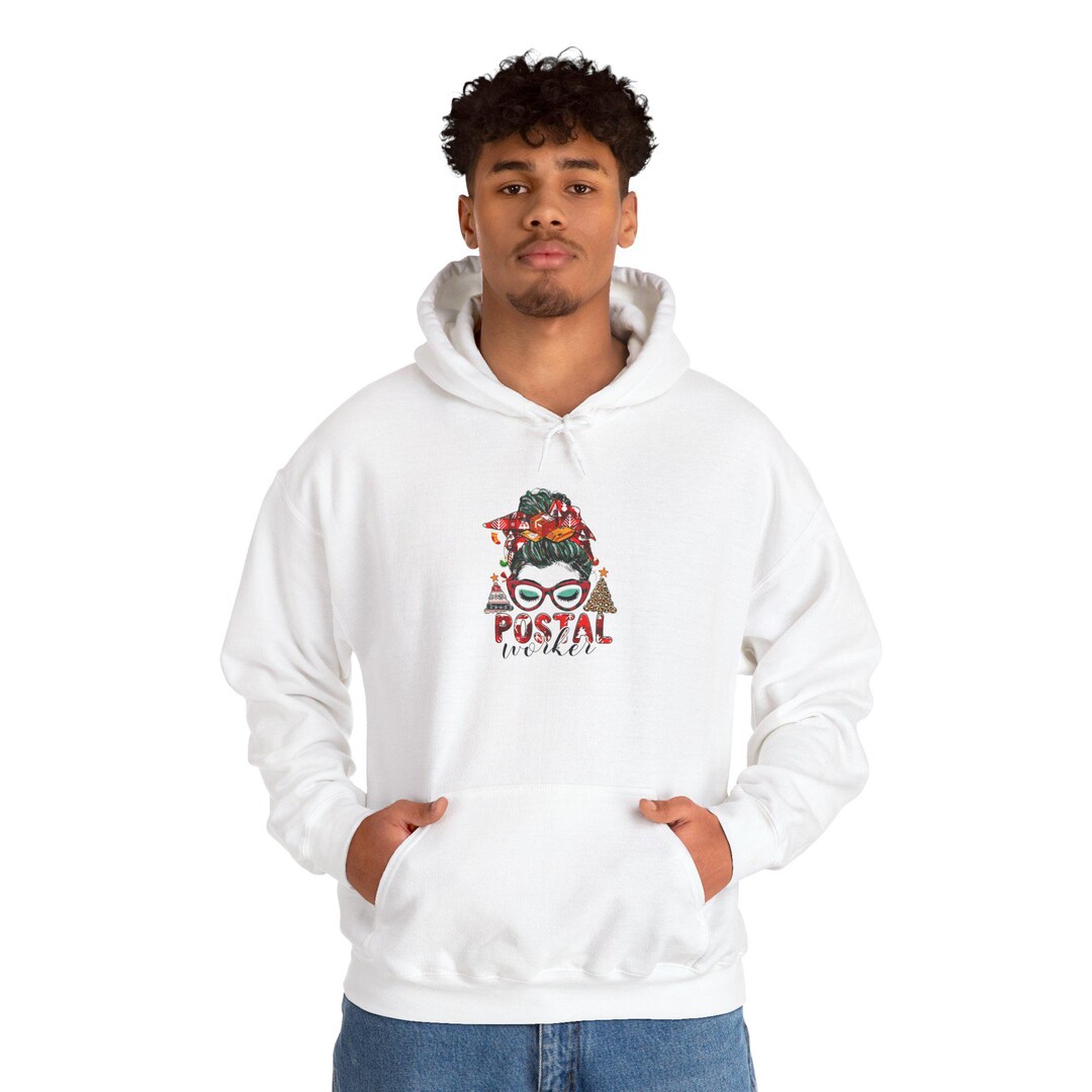 Postal Worker Unisex Hoodie, Holiday Greetings Hoodie, Cozy