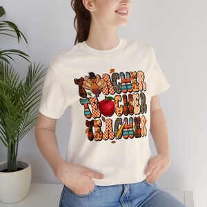 Teacher Shirt, Thanksgiving Teacher Shirt, Teacher Gifts, Gift For Teacher, Leopard Teacher Shirt, Teacher Appreciation, Teacher Life Shirt