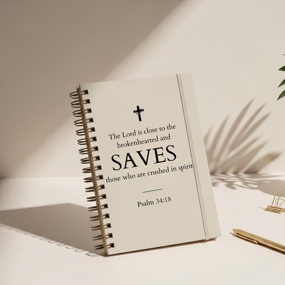 Bible Verse Spiral Notebook | Christian Journal | the Lord is Close to ...