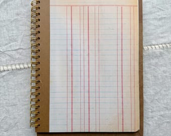 Vintage Ledger Journal Notebook Antique Style Writing Journal Rustic Handmade Notebook Neutral Aesthetic Diary Old Paper Journal 9x12 Inches