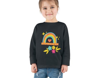 Camisa de arcoíris colorida para niños pequeños de jardín de infantes unisex, camisa de escuadrón de jardín de infantes, atuendo de regreso a la escuela, regalo del primer día feliz de la escuela 2023