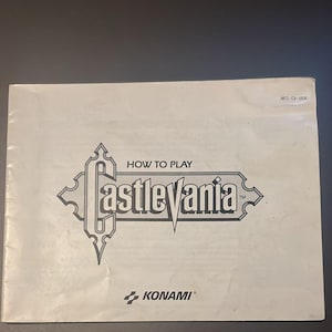 Castlevania NES Manual Original NOT REPRODUCTION