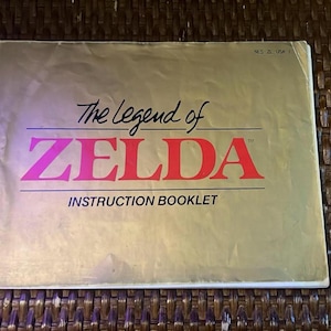 The Legend of ZeldaNES Manual Original NOT REPRODUCTION