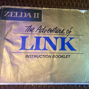 The Legend of Zelda 2 NES Manual Original NOT REPRODUCTION