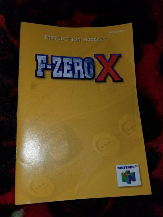 F Zero X N64 Manual Etsy F Zero X N64 Manual Etsy