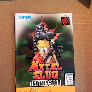 Metal Slug 1st Mission Adventure Manual Original NOT REPRODUCTION