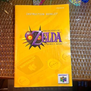 Legend of Zelda Majora&#39;s Mask Instruction Booklet N64 Manual Authentic and NOT REPRODUCTION