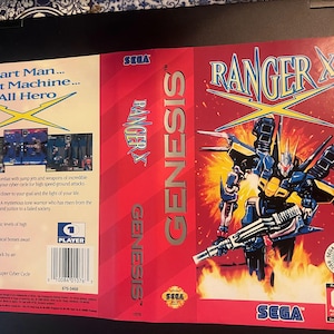 Ranger X Original Art Insert for Case - SEGA, SEGA Genesis, SEGA Mega Drive