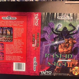 Rastan Saga 2 Original Art Insert for Case - SEGA, SEGA Genesis, SEGA Mega Drive