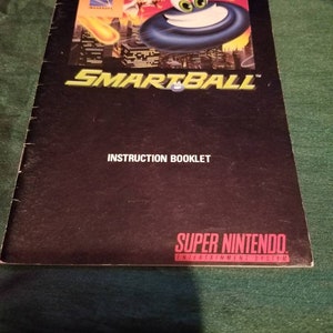 Smartball SNES Manual Authentic and NOT REPRODUCTION
