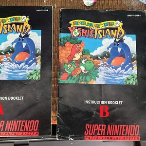 Super Mario World 2: Yoshi's Island SNES Manual AUTHENTIC , not REPRODUCTION, Super Nintendo