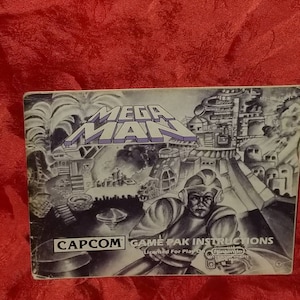 Mega Man 1 (with tape) NES Manual Authentic and NOT REPRODUCTION