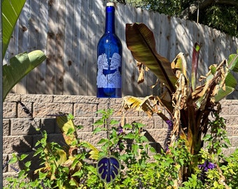 Day of the Dead Wind Chime Up-Cycled Wine Bottle