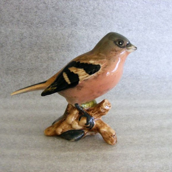 VTG Beswick Bird Figurine, Chaffinch, Hand Painted Porcelain