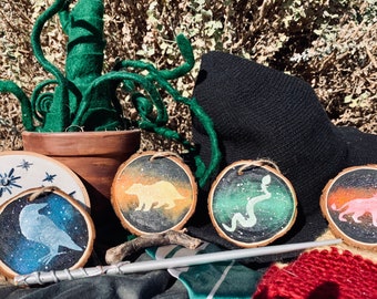 Wizard Animal House Inspired Galaxy Ornaments Set of Four