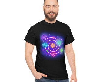 Neon Solar System Unisex Softstyle T-Shirt