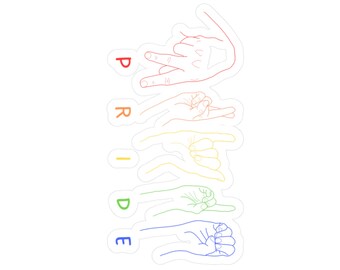 ASL PRIDE Kiss-Cut Vinyl Decals