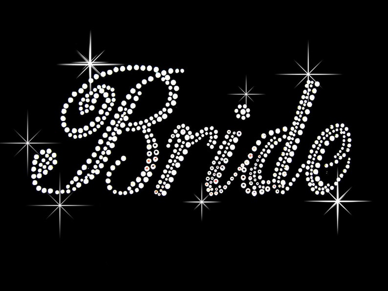 Classic Bride Rhinestone Iron on Transfer Hotfix Bling DIY 9 Etsy