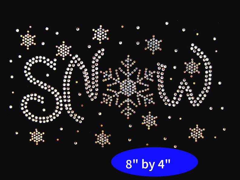 Snowflake Christmas Rhinestone Iron on Transfer Heat Press Etsy