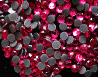 1440 pcs Hot pink fuchia 3mm SS10 iron on hotfix rhinestone 1440 pieces or 10 gross- BUY 3, GET 1 Free