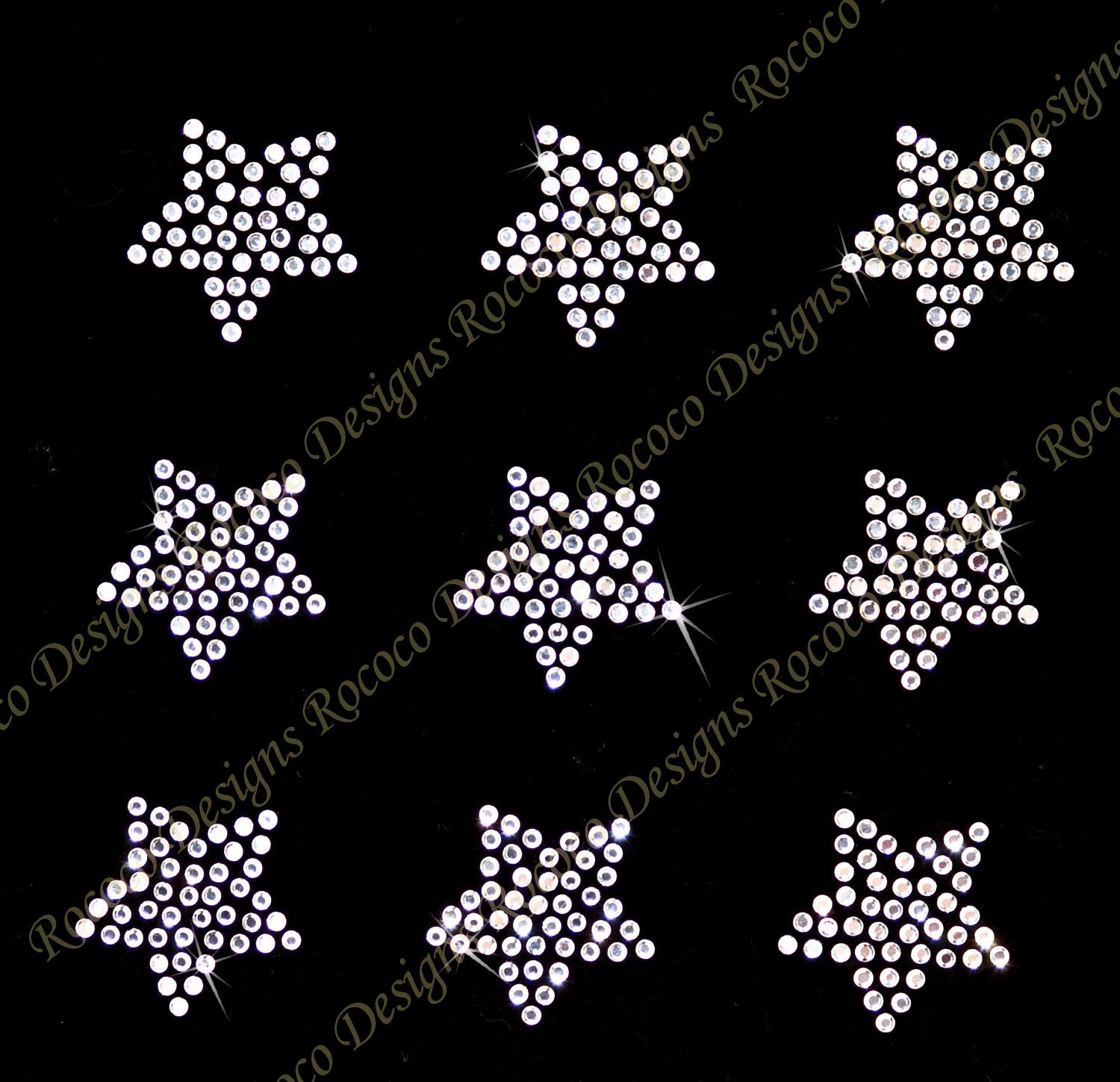 Rhinestone Stars 30pk - Hot Pink, Purple & Clear - Discount Craft